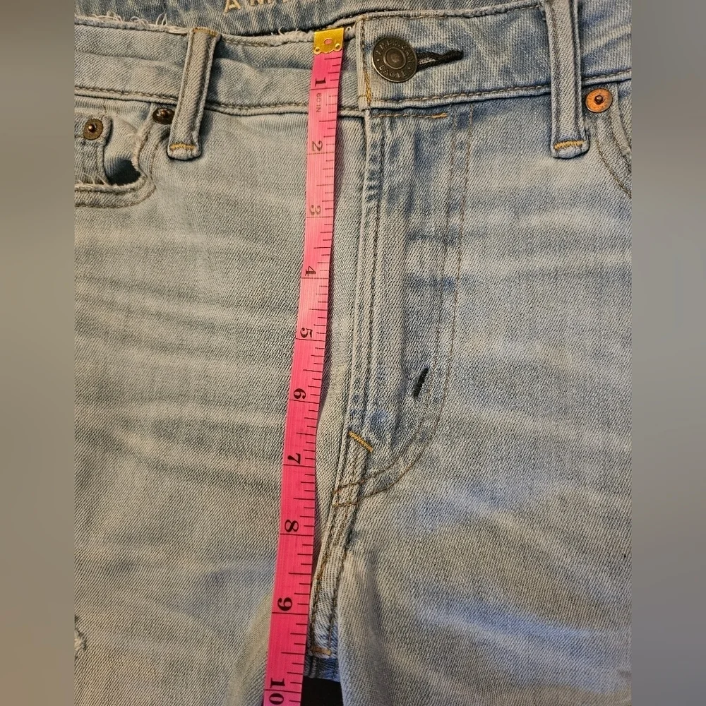 American Eagle Air Flex Patched Slim Fit Light Wash Jeans Size 30X32